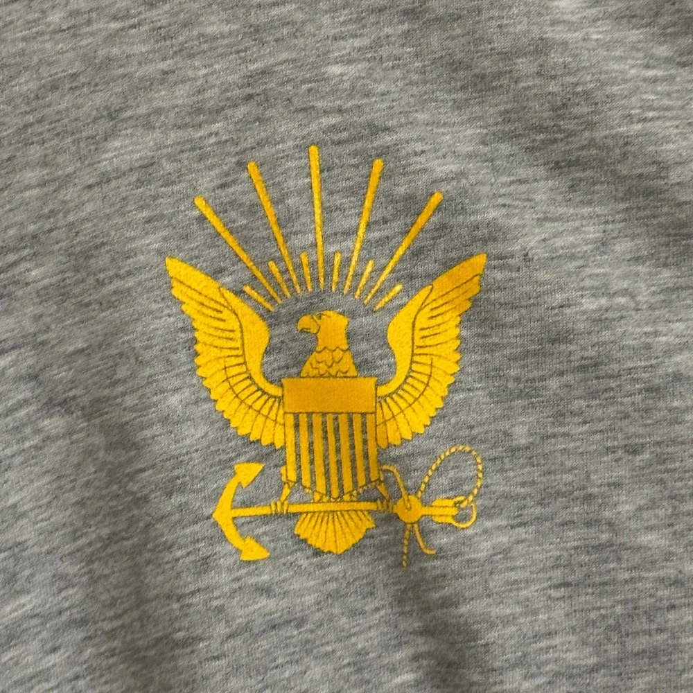 Nike Dri-FIT US Navy Long Sleeve‎ Shirt Gray Yellow XXL